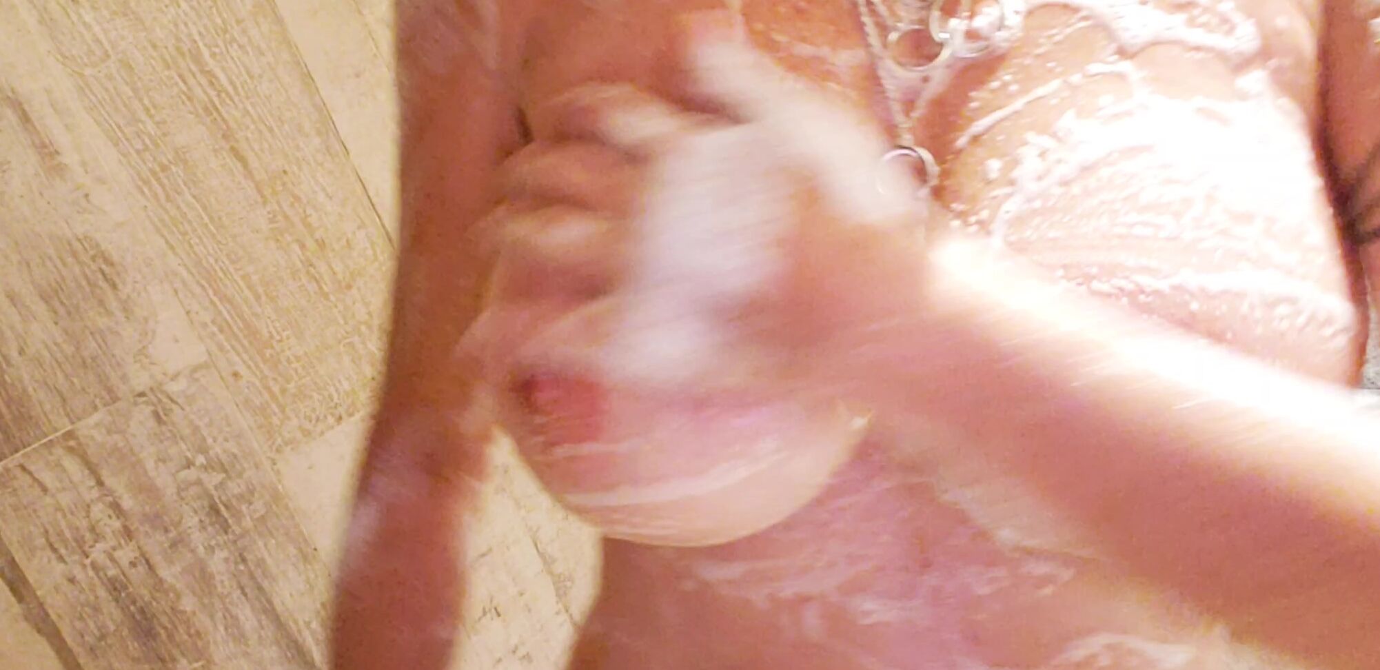 big boobs, milf, kink, nipple play, shower scenes focus on the nipple play Manyvids