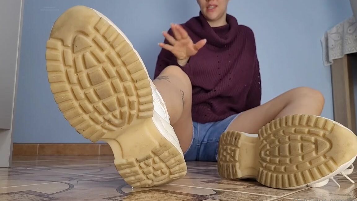 Masmr Onlyfans 3February White Sports Shoes Teasing Taking Off Slowly No Socks Underneath Also Barefeet