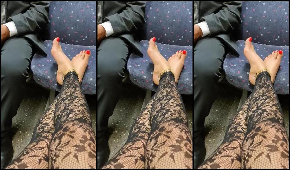 Feetbysherri Onlyfans Putting My Feet Up On The Train Next To A Stranger Who Kept Looking