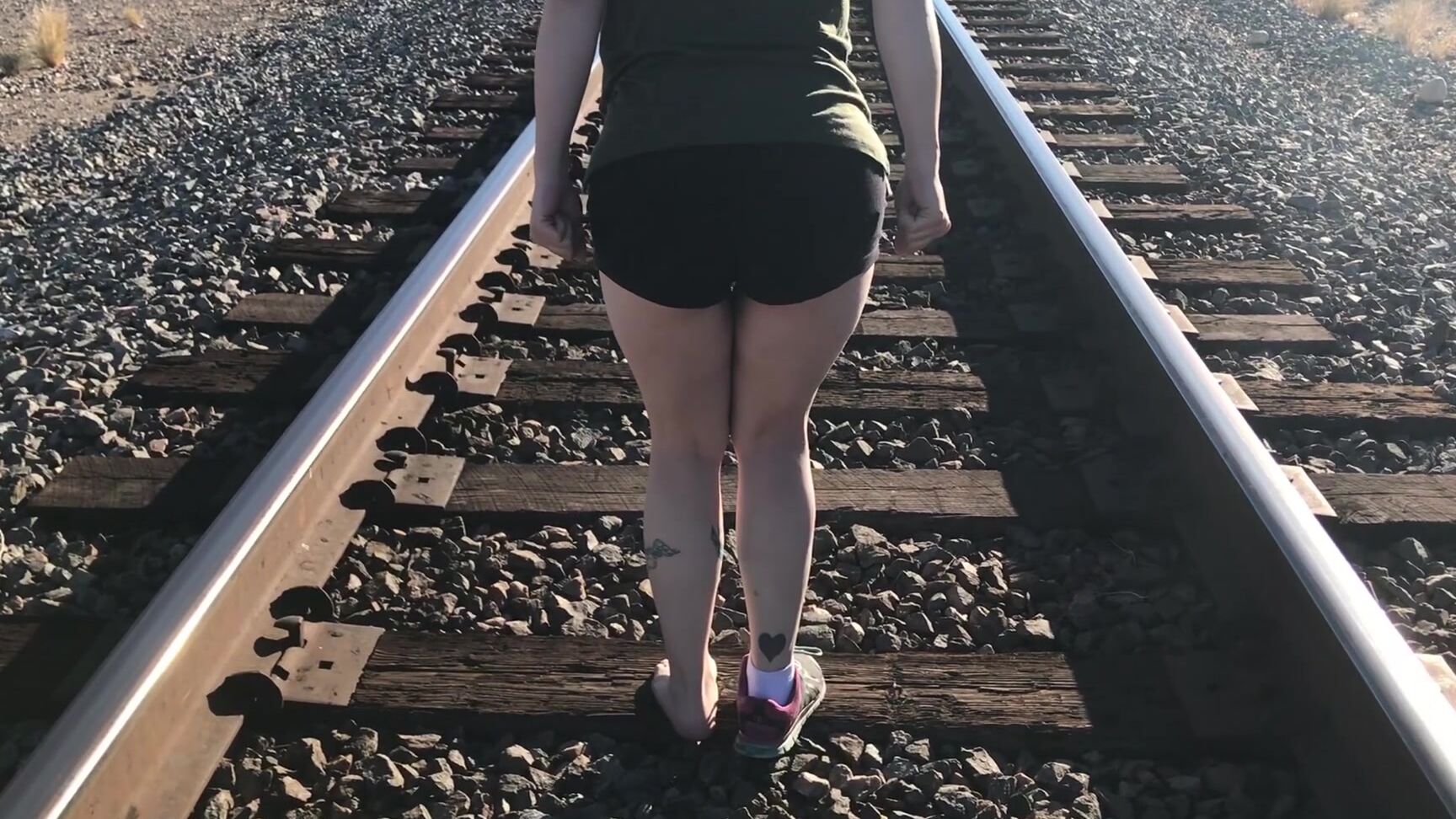 Nikki Sequoia One Shoe On The Train Tracks