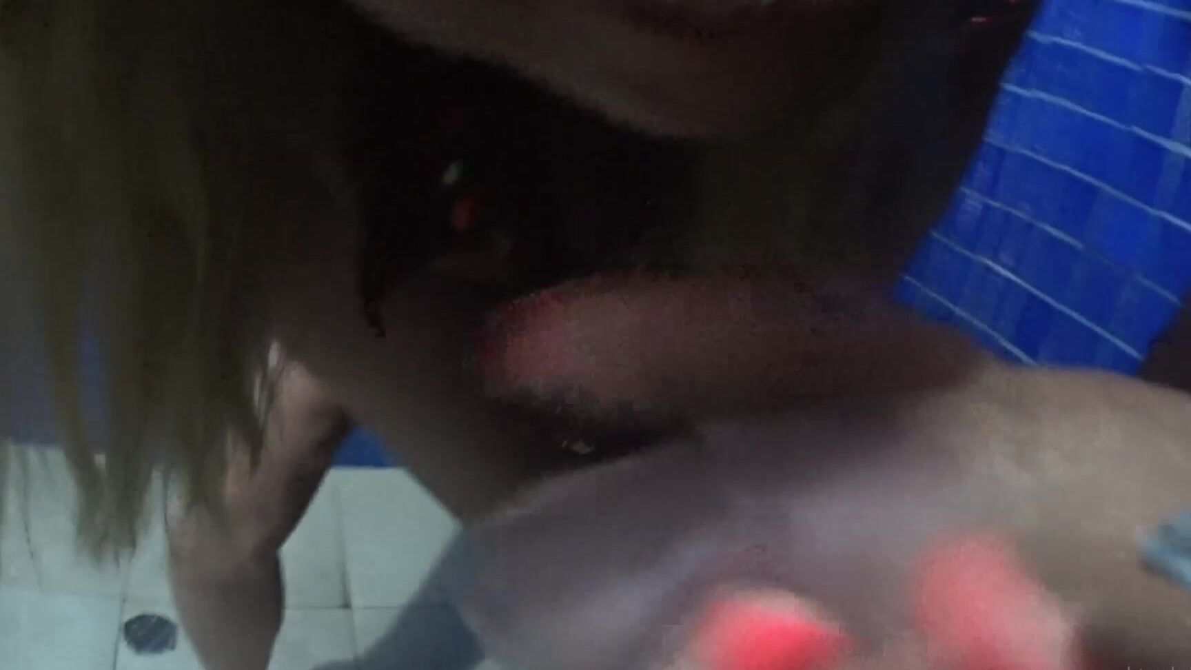 Naughty Christine Quick Play In The Mens Urinal