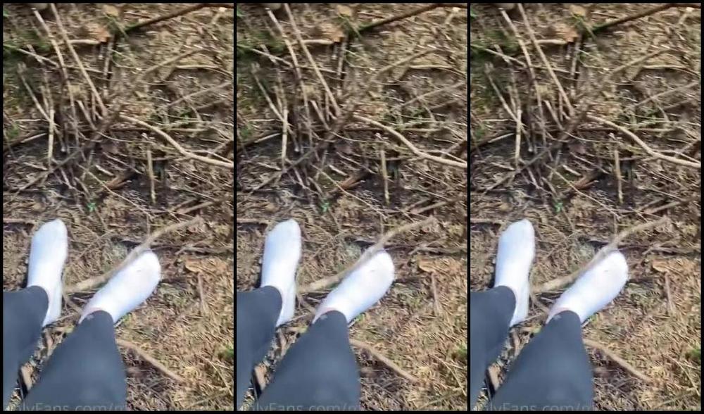 Miss Demi Dee Nicknamed Missdemidee123 Onlyfans This Is How My Socks Became So Dirty He Was Stuck To The Tree Unable To Move In A Public Forest