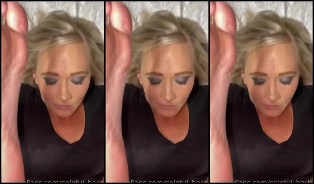 Barbie Soles Nicknamed Soleful Barbie Onlyfans Tried To Keep Worshipping While He Was Stroking He Shoots His Load On My Soles