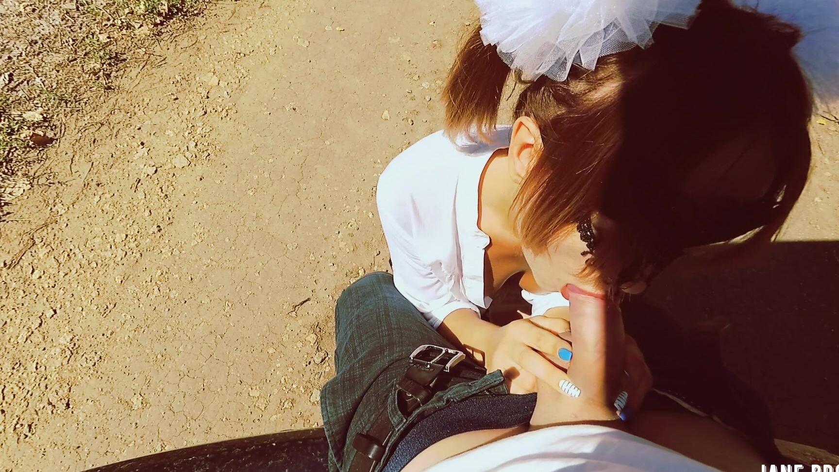 Jane Brown Schoolgirl with pretty ass got lost. POV amateur outdoor cum in mouth Pornhub