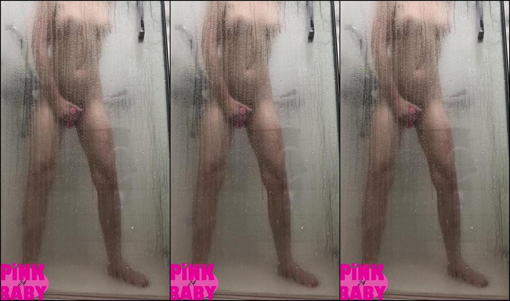 "pinkbaby24" shower, orgasms, shower scenes, squirting, wet & messy shower quickie manyvids