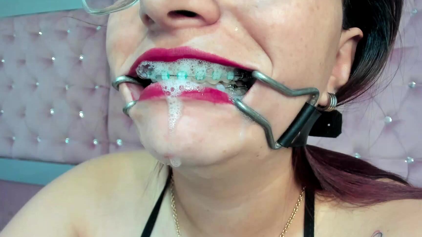 drool, gag, sloppy, spitfetish, tonguefetish spit addict addicted to spit ManyVids