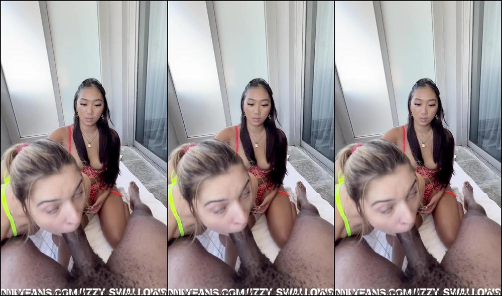 Izzy Swallows Katana Kiyama Balcony Double Bj