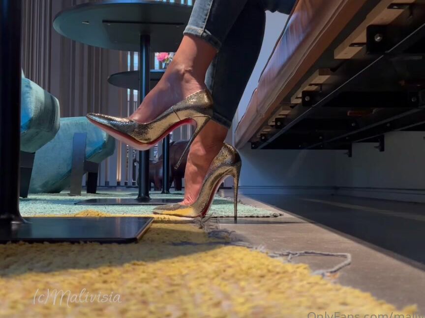 Malivisia Nicknamed Malivisia Onlyfans 03 20 2023 Follow Me For A Cocktail And Watch My New Louboutin Sokate Golden Metallic From A Very