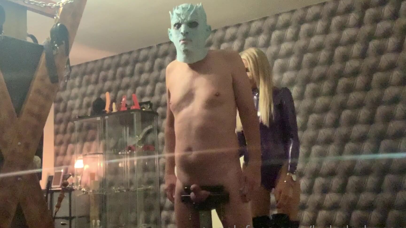 Cock Trapped Arse Spanked Nipples Pinched And Cock Teased