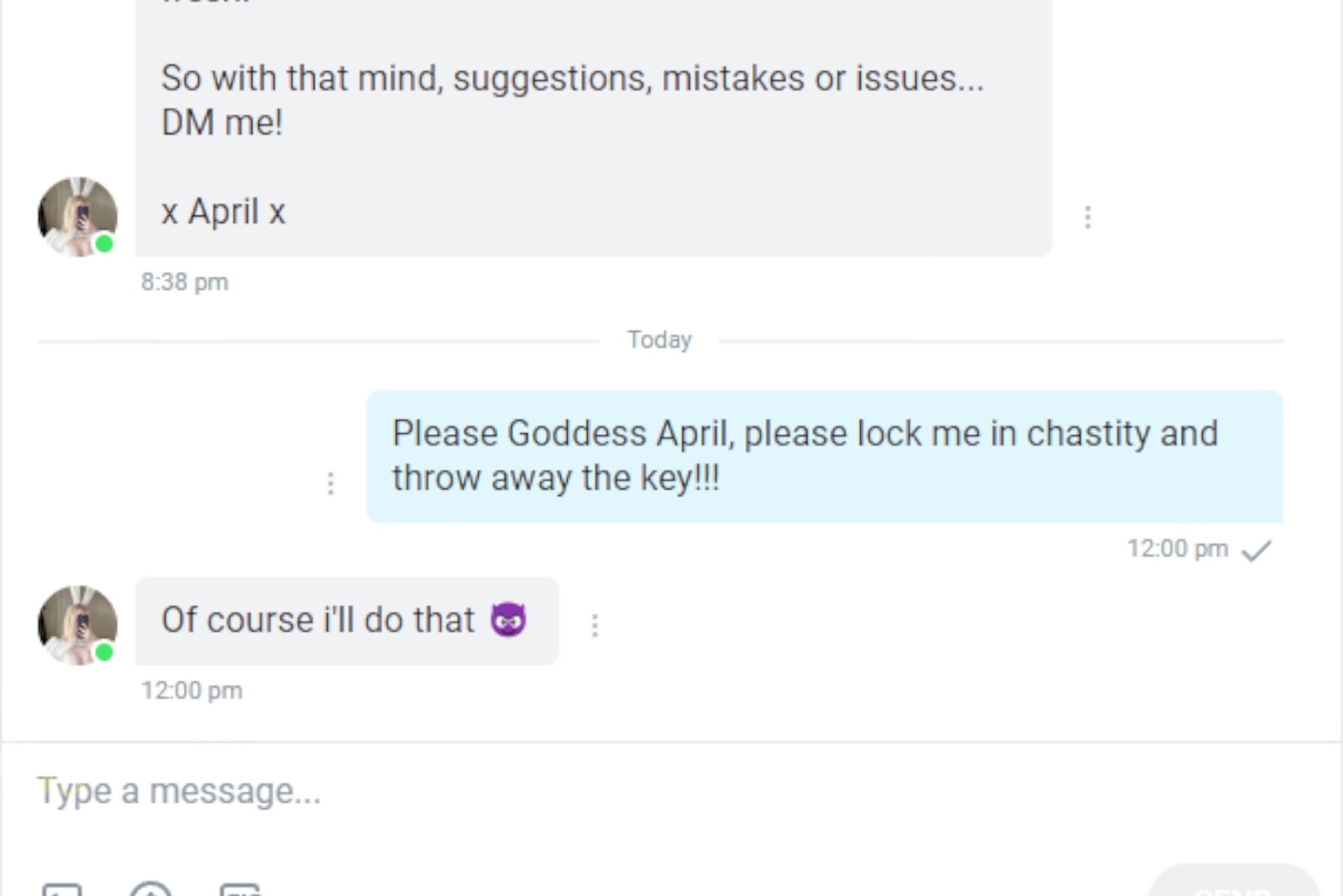 Chastity April April S Beta Training Addicted