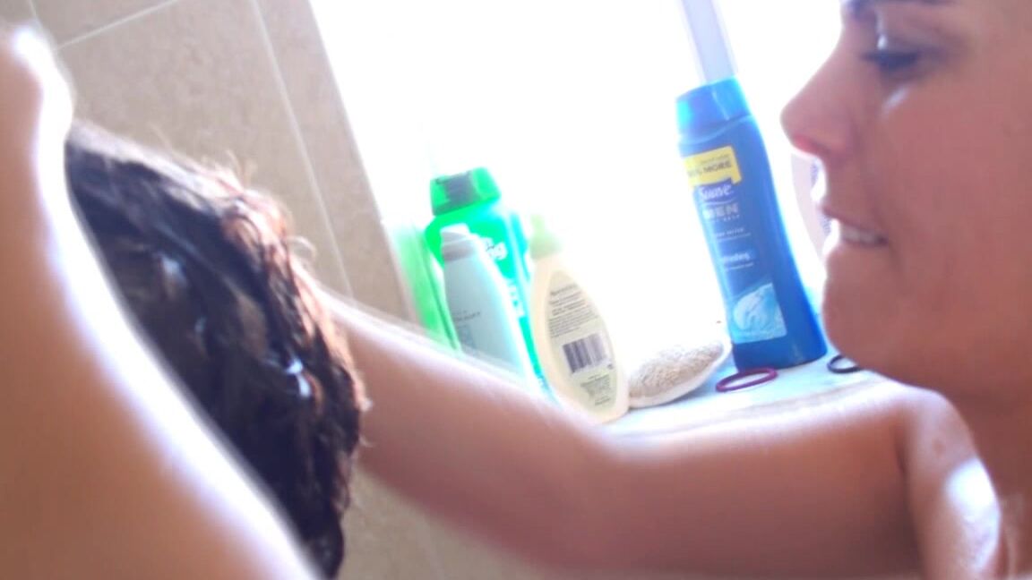 Hair Washing, Girl Girl, Shower Scenes renna ryann hairwashing with heather ManyVids