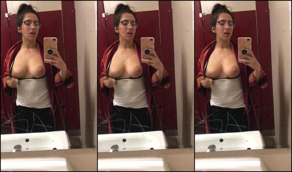 Big Boobs, Eye Glasses, Flashing, Mirror apriloneil showing off my tits ManyVids