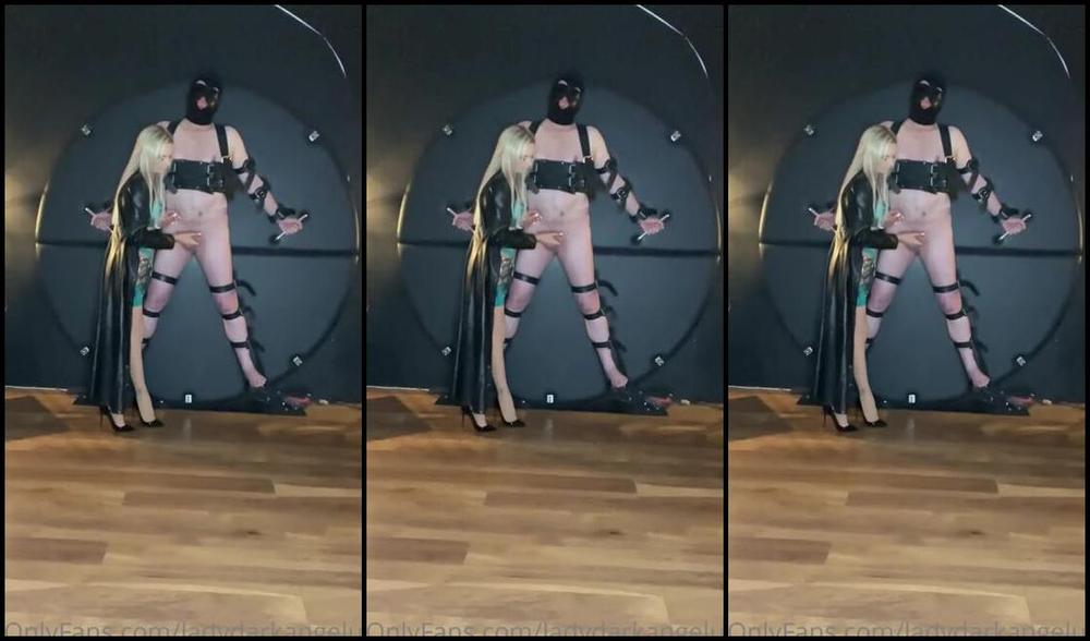 Ladydarkangeluk Onlyfans Session Clip From Yesterday Tied Vulnerable To The Wheel