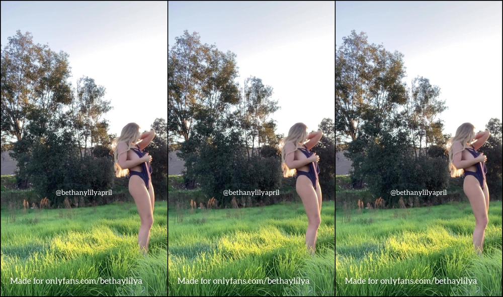 Bethanylilya Tiny Blue Dungarees In The Field