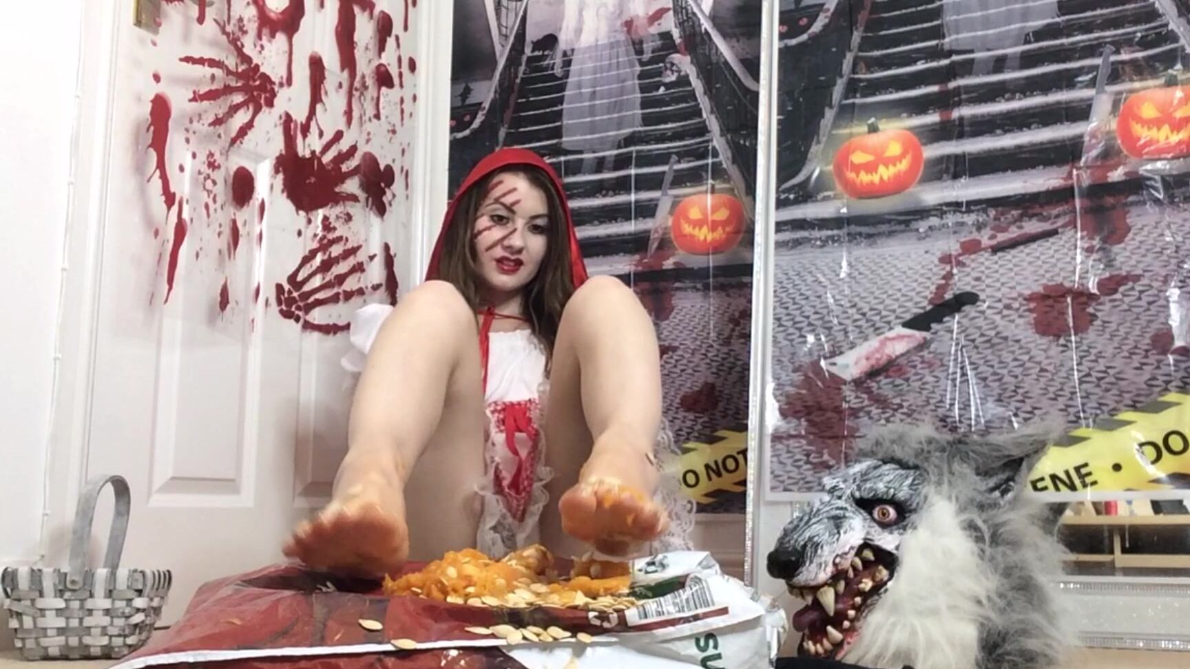 Brook Logan Messy Pumpkin Feet