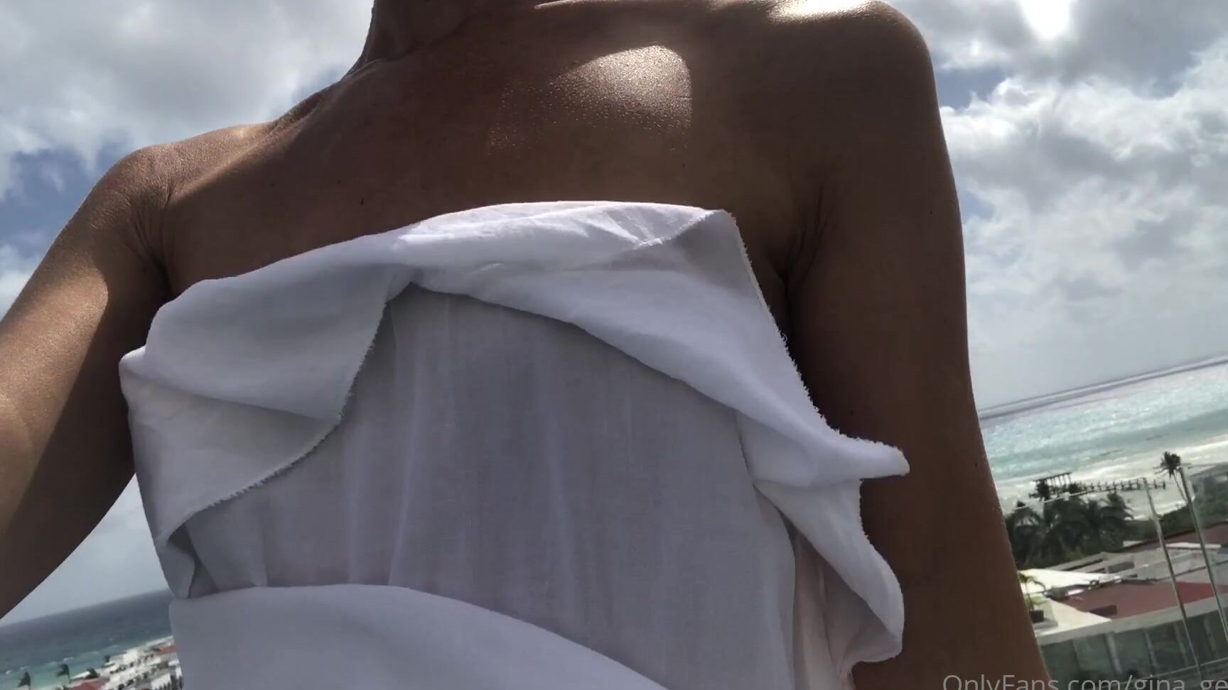 Gina Gerson Sexy Public Panties Flash