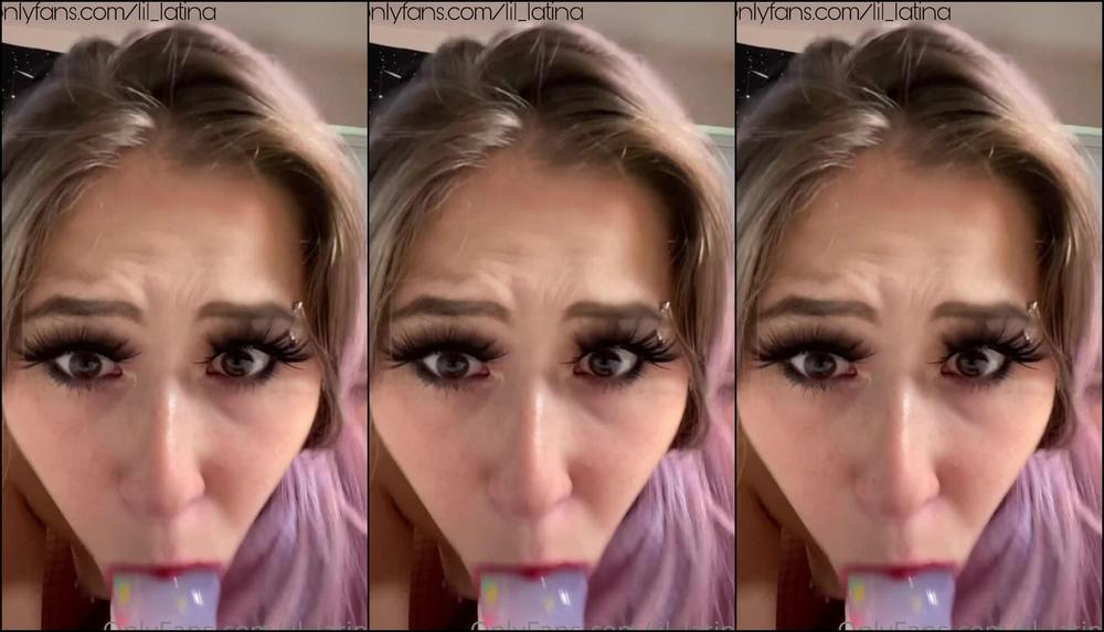 Lil Latina Here S Some Close Up Sloppy Top Gagging And Spitting I Love Ch King On Dick