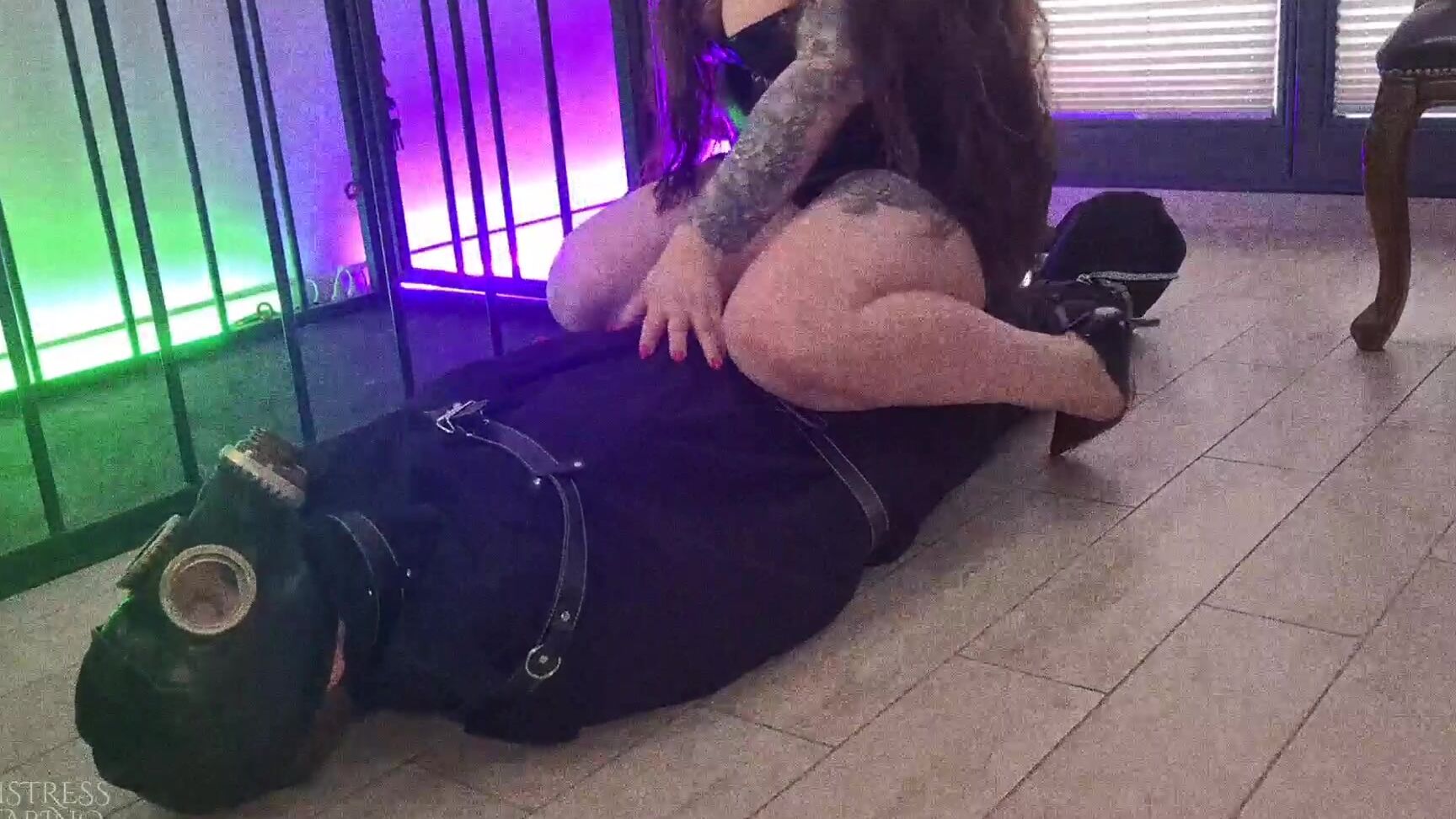 Mistresskarino Slave Tied To Sniff My Feet And Boots