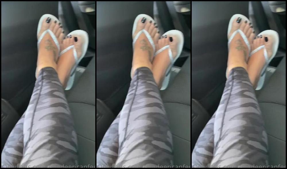 Deedeericanfeet Onlyfans Mmmmmm Some Sexy Dangling In My Car Wit Old Pedi