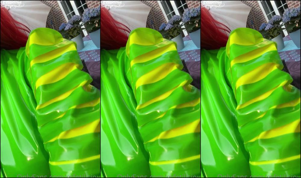 Mfetilicious Wearing My New Rubbella Outfit Outside In Our Garden