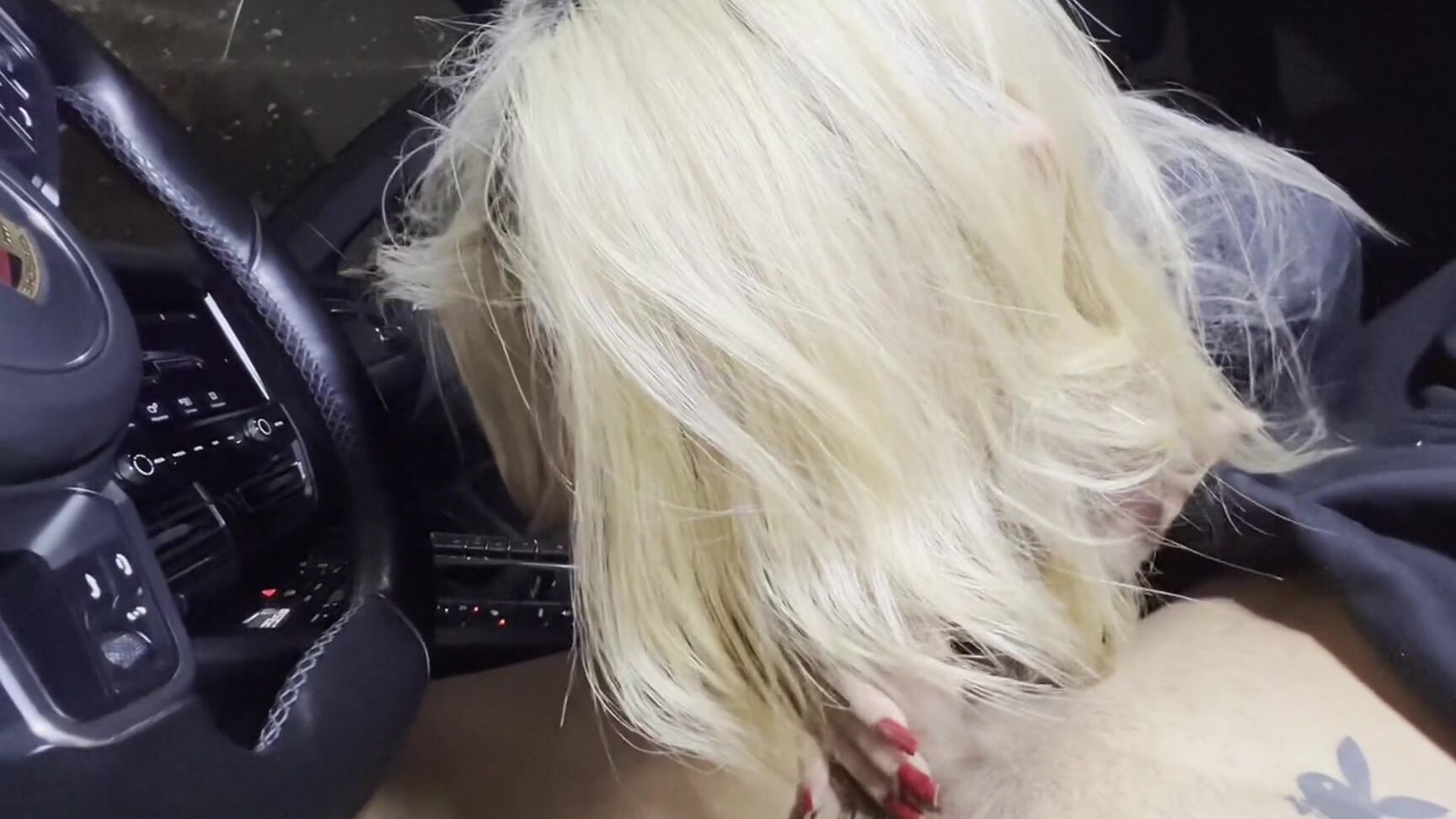 Blonde Fucked In A Porsche
