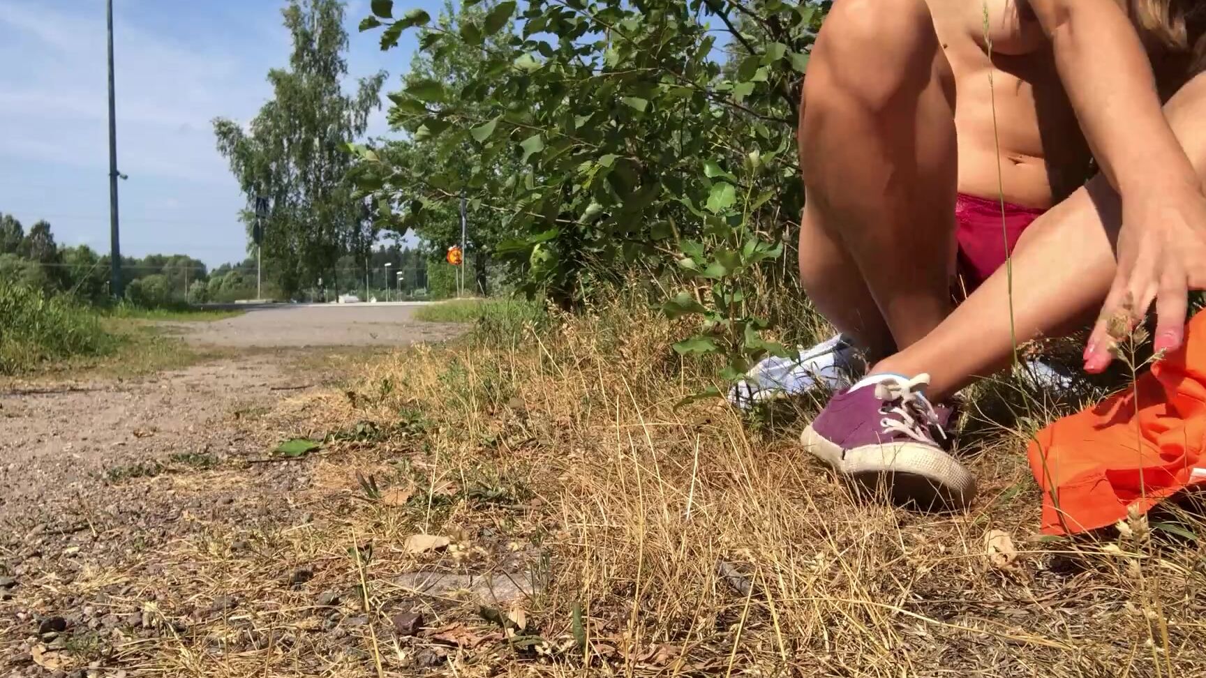 Embarrassed Naked Female, Public Flashing, Public Nudity, Public Outdoor, Exhibitionism iviroses finland sidewalk full naked masturbation ManyVids