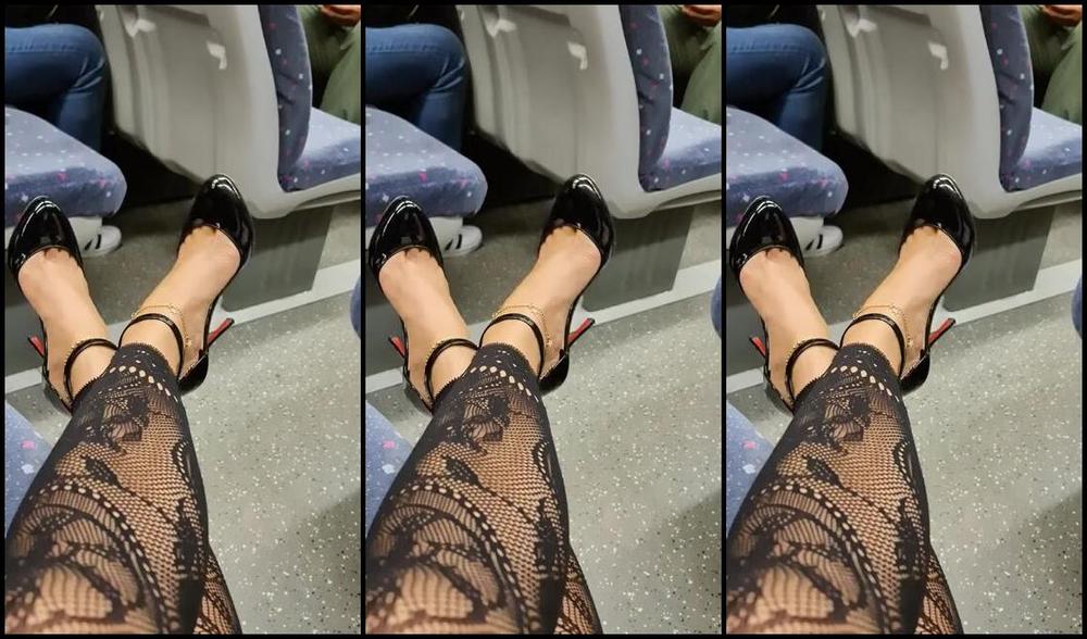Feetbysherri Onlyfans Wearing My Louboutins On The Train And Teasing Passengers