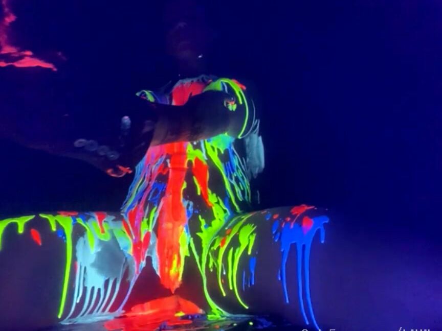 Kittibelle Color With Kitti Slutty Rainbow Brite Edition Body Paint With Perego Live Apodcalypse