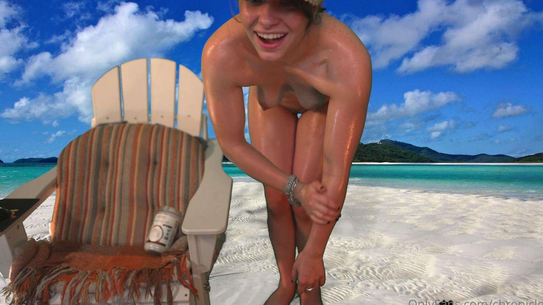 Chroniclove69 2532029722 07 22 2022 Pretend Ur A Peeping Tom Watching Me Oil Up On A Nud3 B3Ach But For