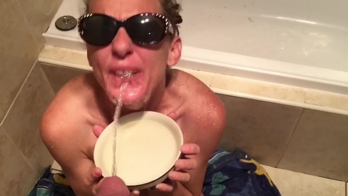 Lick and Drink Piss from a Bowl.cum Facial Ending._Kinkyeve PornHubPremium