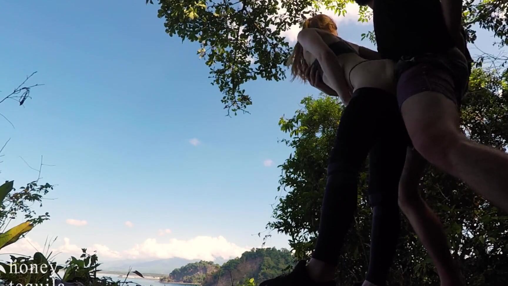 honeytequila Vacation Jungle Sex Horny Couple Fuck On Hiking Trail And Almost Get Caught Pornhub