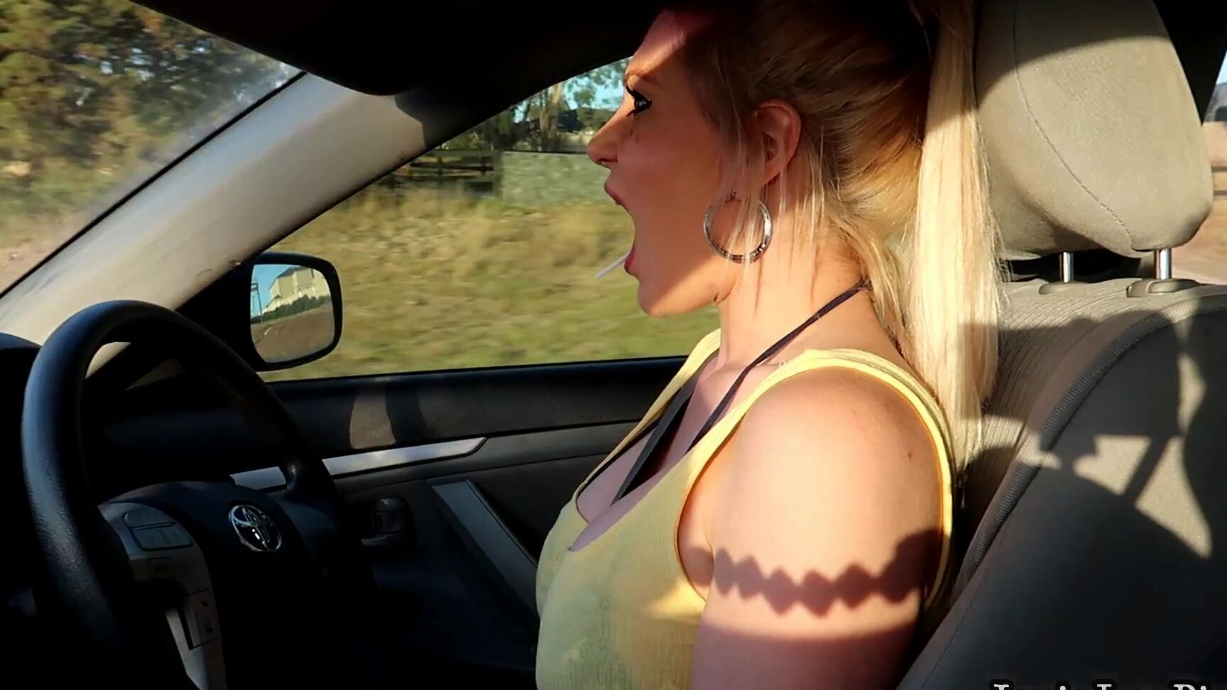 Jessie Lee Pierce Public Flashing Pussy Play Driving Car