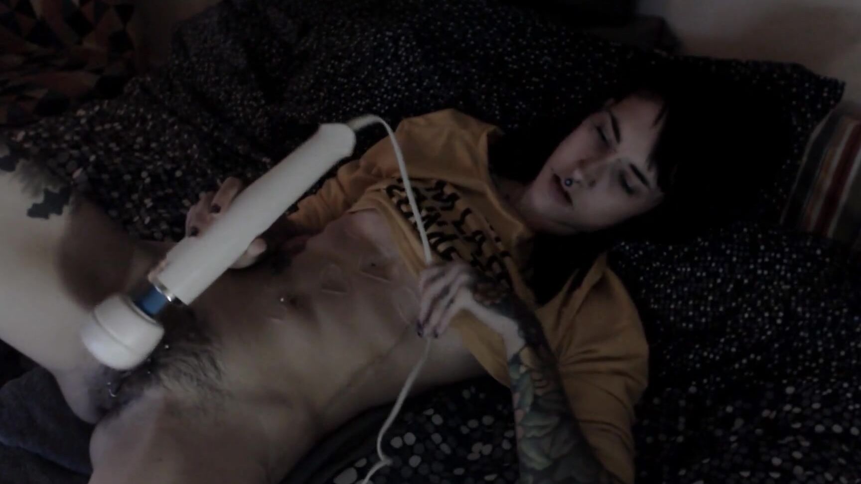 Hitachi, Smoking, T-Shirts and Panties, Tattoos skulliee tuesday night ManyVids