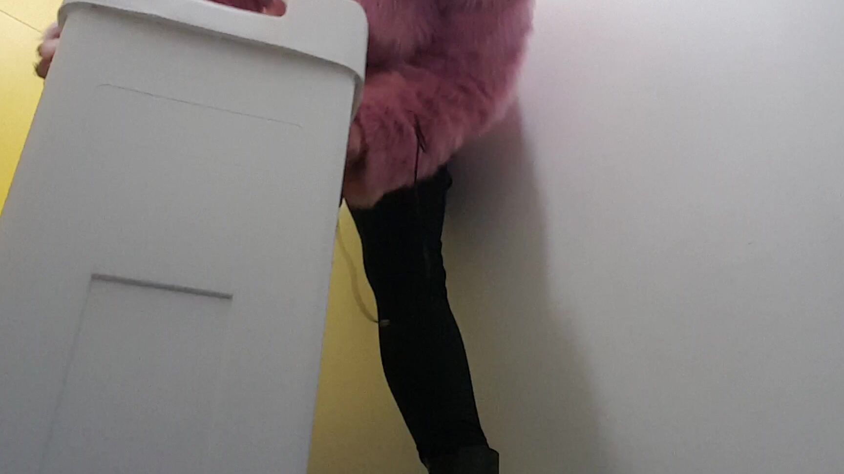 Bad Dolly P Ing In The Sanitary Bin