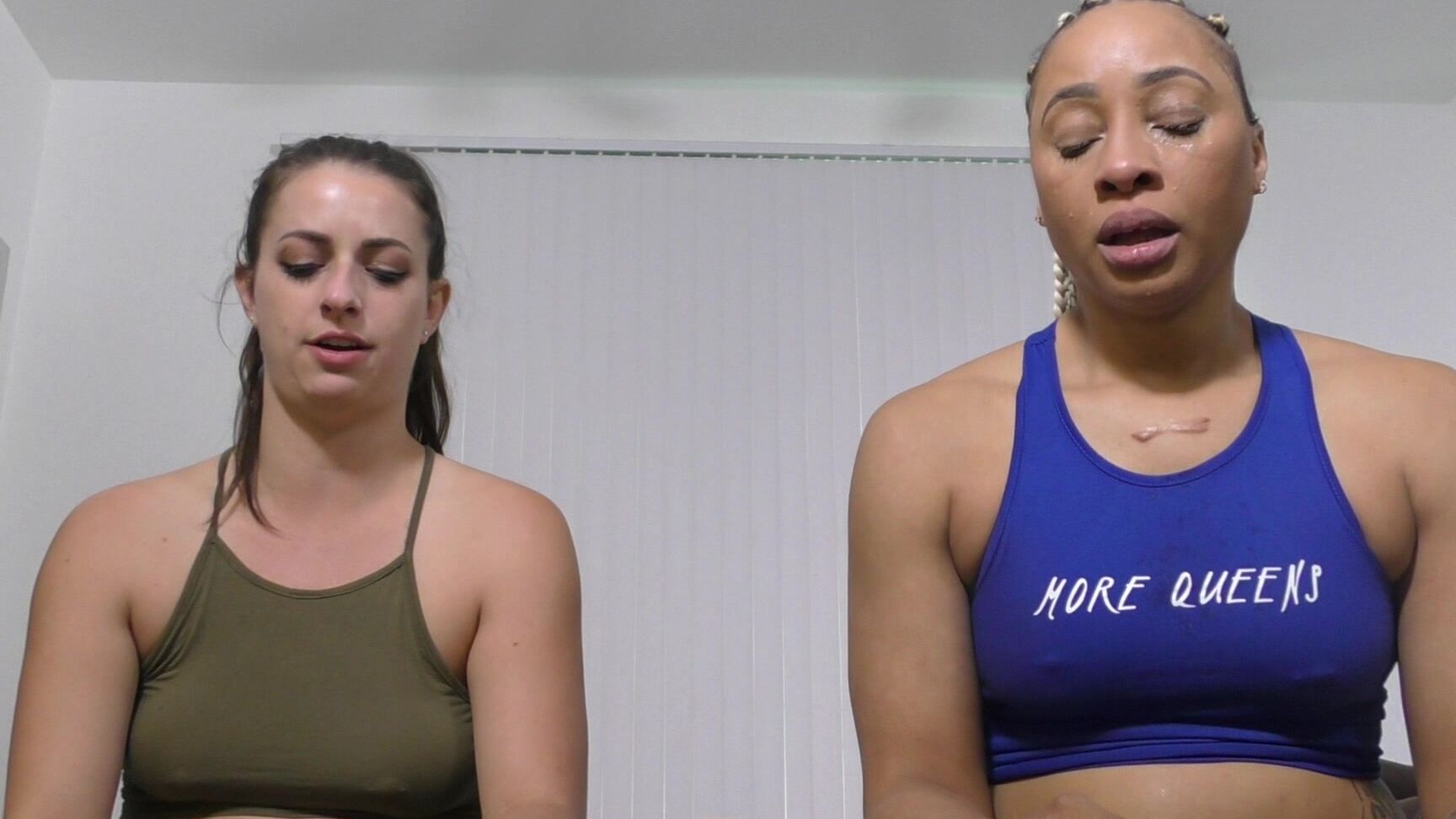 amazons, ebony, interracial, nose blowing, sneezing battle of the sneezes Manyvids