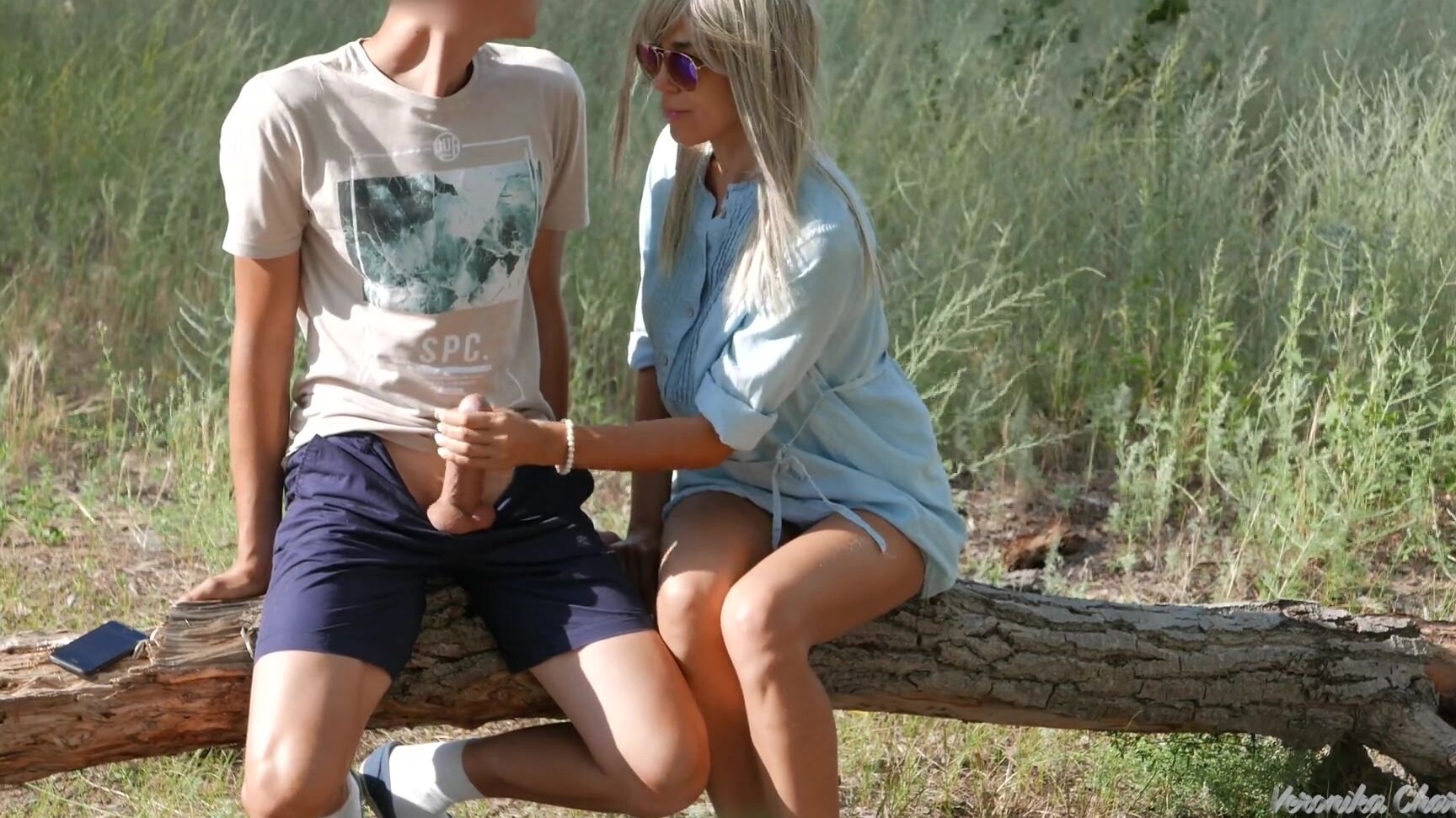 Veronika Charm Blonde GF Risky Public Handjob And Blowjob At Park Pornhub