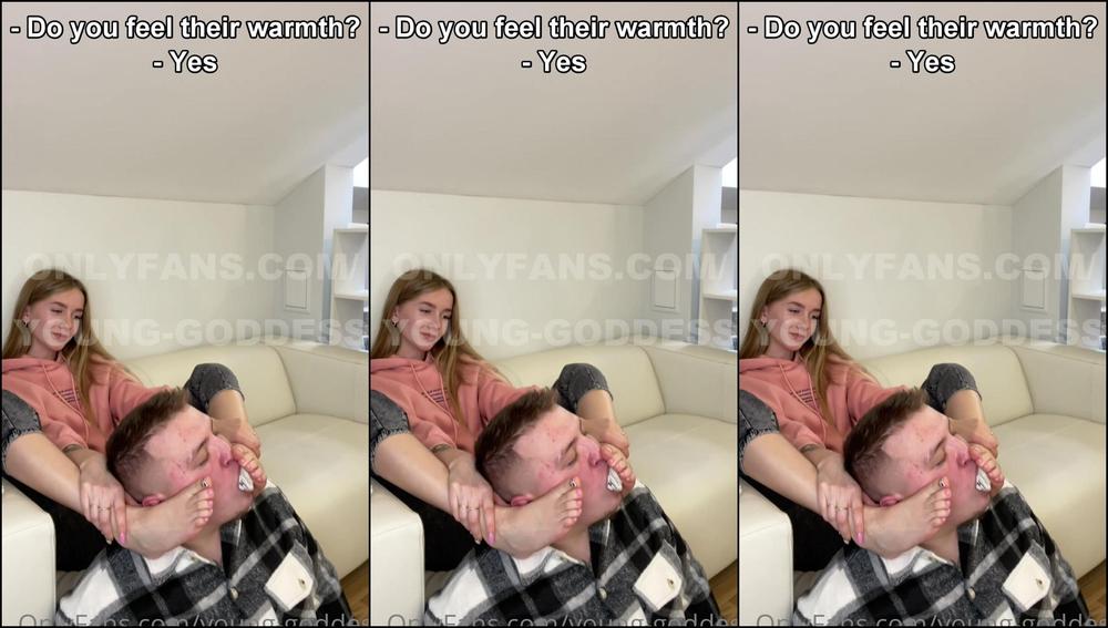 Young Goddess My Socks Got Very Dirty And You Know What They Need To Be Washed So Open Your Mouth