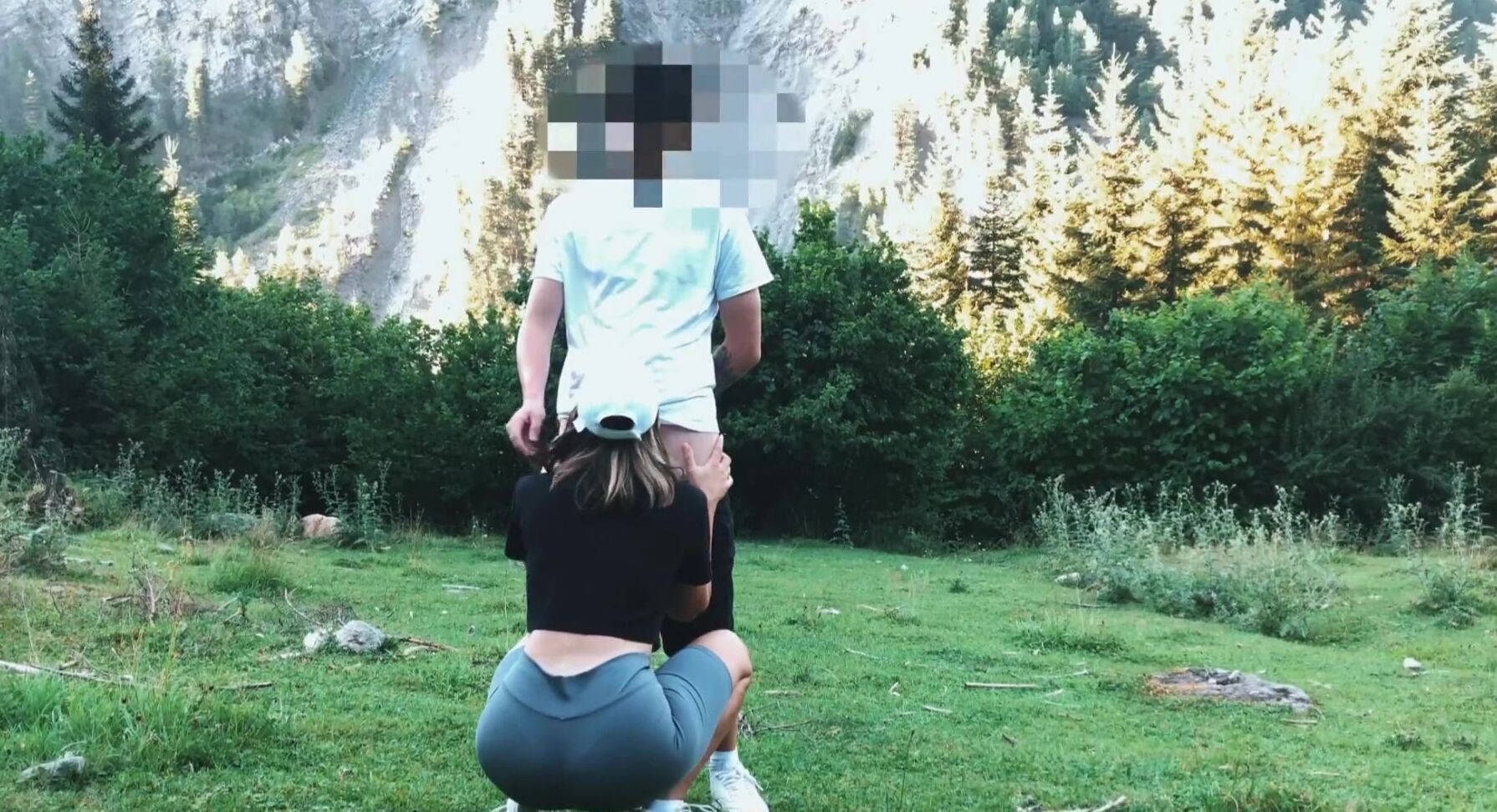 Good view couple Big ass student fucked in the forest in standing doggystyle PornHub