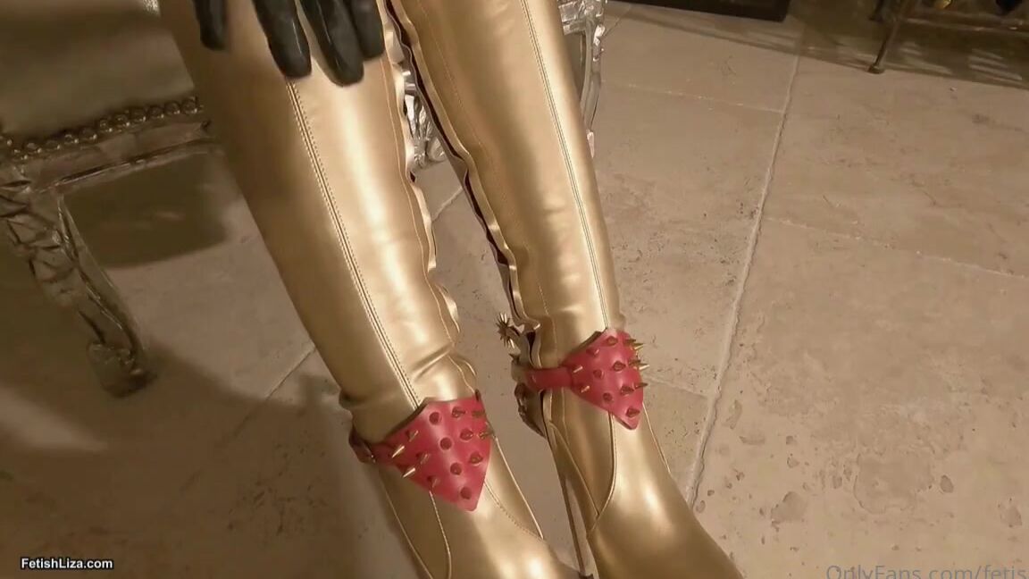 Fetishliza Onlyfans It Is As If You Are Really Thereat My Boots Serving Me In My Dungeon