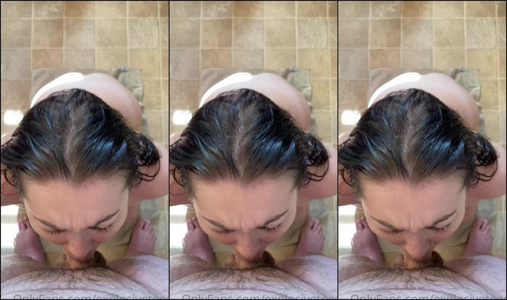 Explosivetoess Soaking Wet Fresh Out The Shower Pov Blowjob With Cum On Face Finish Lots Of