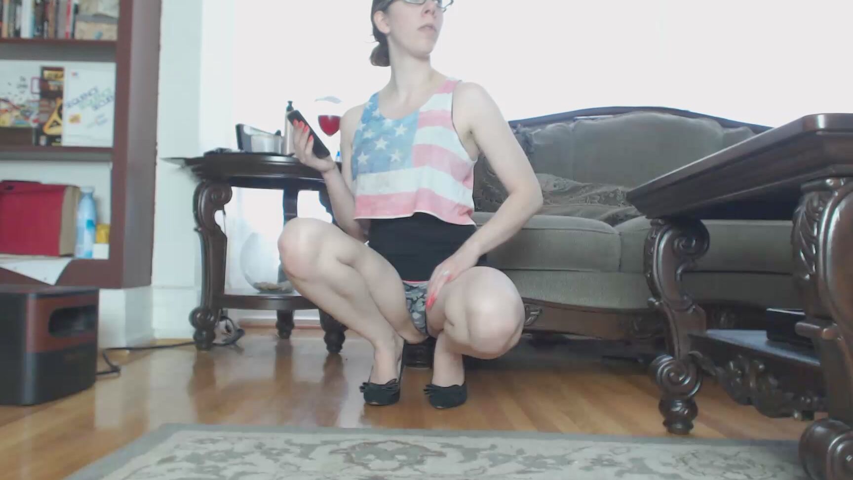 Canadiansammy Sammy Shows Her Gstring Upskirt