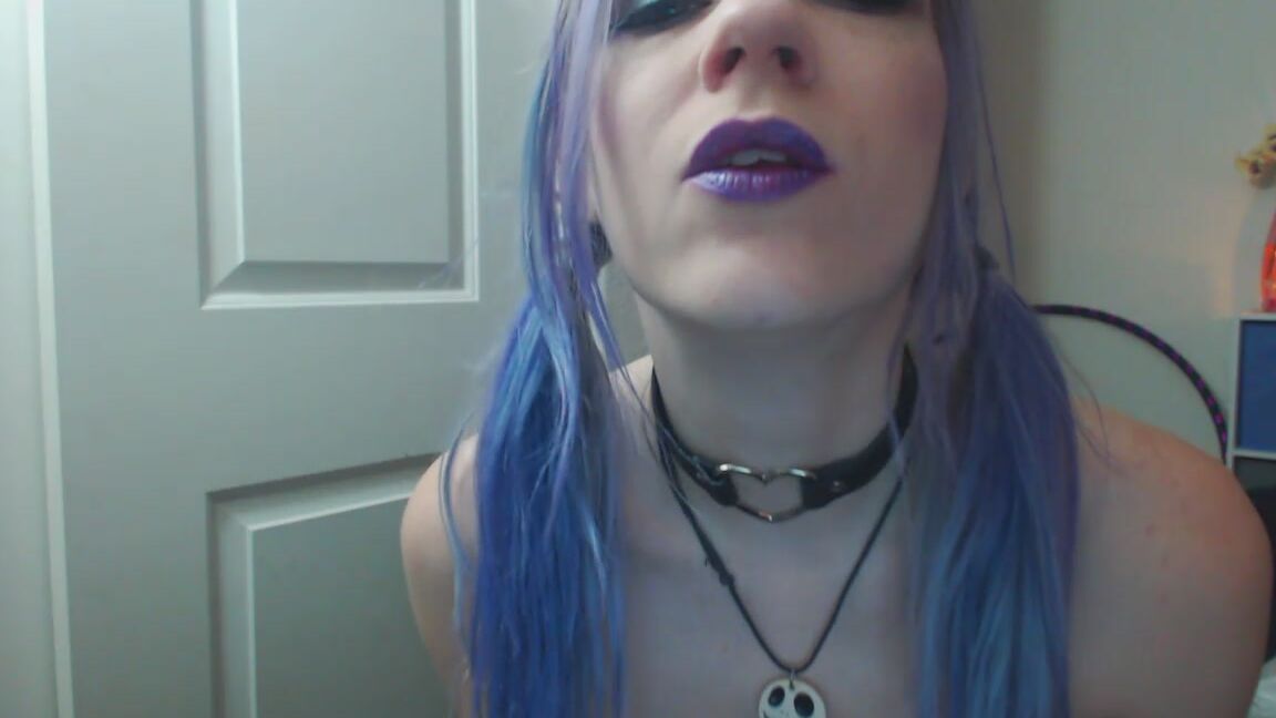 Smoking, Lip Fetish, Lipstick Fetish, Gothic, Non-Nude violetoctober goth girl smoking ManyVids