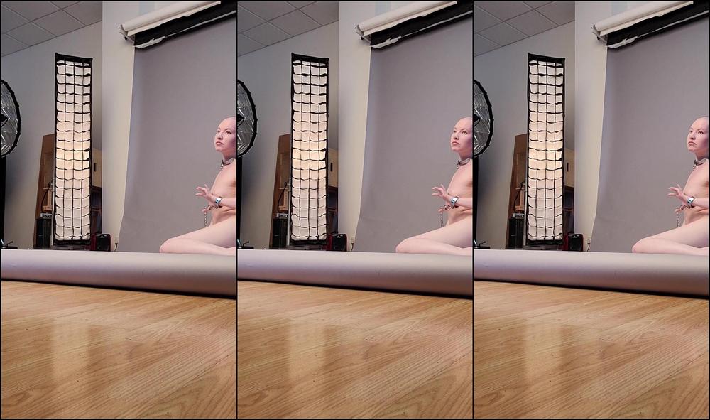 Erynrose Behind The Scenes Shooting Pretty Nude Steel Bondage