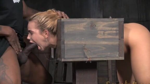 Domination, BDSM, Bondage, Hardcore, All sex Blue eyed blonde Alina West bolted into a wooden box and roughly fucked by BBC, drooling deepthroat SiteRip