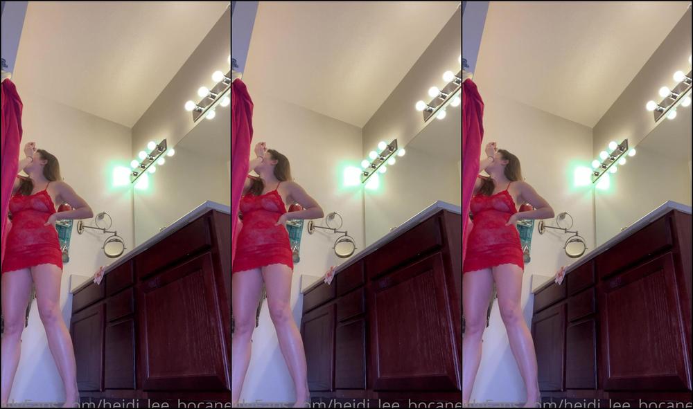 Heidi Lee Bocanegra Part Getting Ready Blow Drying My Hair With My New Red Nightie So Cute I