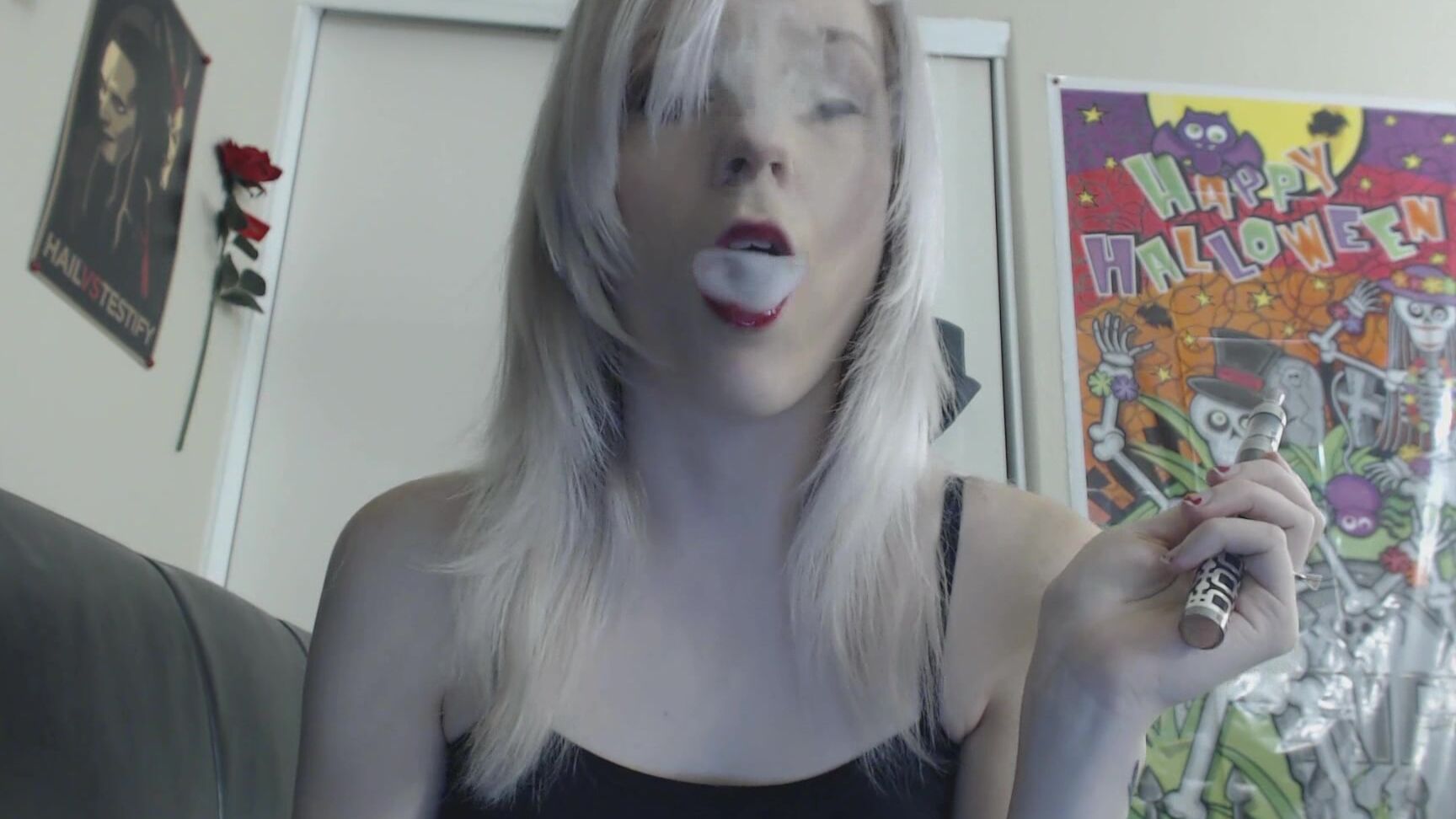 Fetish, Non-Nude, Smoking violetoctober blowing smoke smoking fetish ManyVids