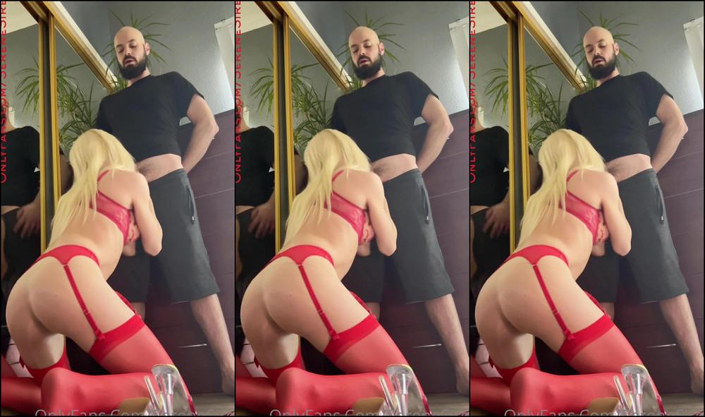 Serenesiren Exclusive New Video Thigh Job Blow Job In Honey Birdette Lingerie Layered Nude And