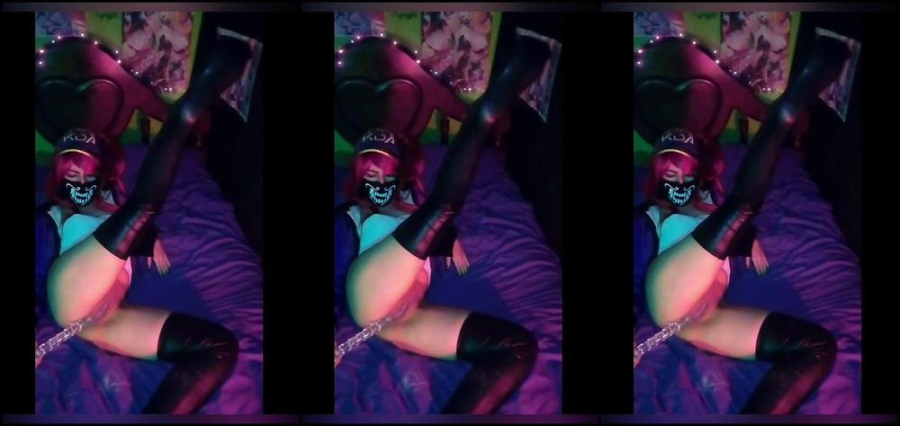 "Black Kitsune" cosplay, masturbation, masturbationgames, sexygamer, teens18plus Cosplay Kda Akali Crystal Dildo 2 manyvids