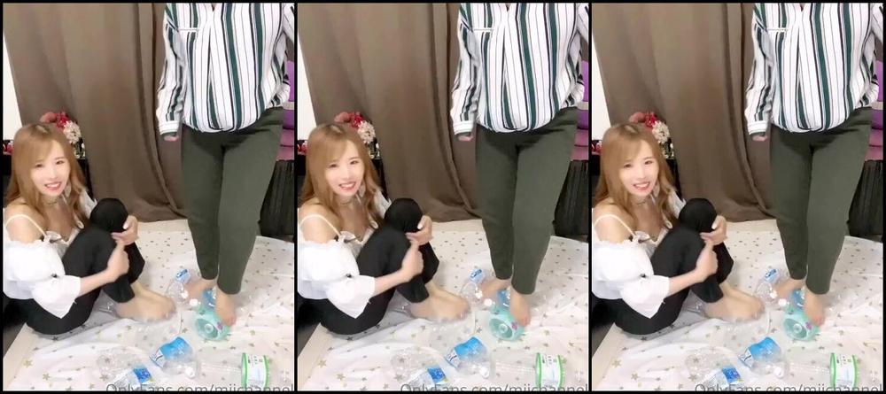 Miichannel R Nicknamed Miichannel R Onlyfans I Tried Trampling A Pet Bottle With Two People