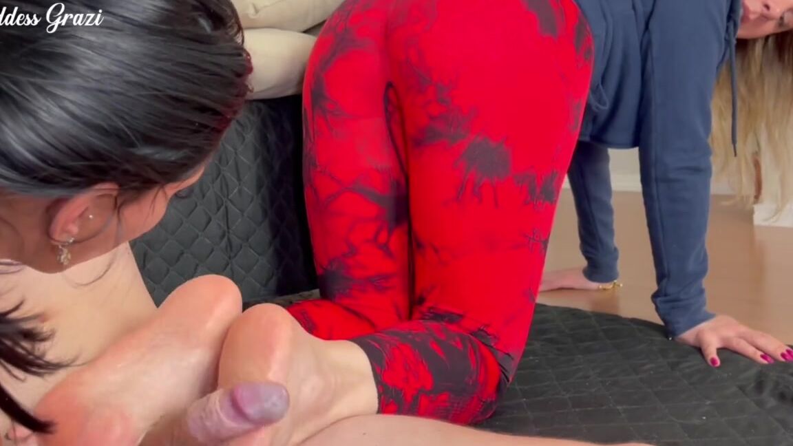 goddess grazi footjob foot worship and blowjob lick his cum off my feet goddess grazi mp4 hd 1080p Clips4Sale
